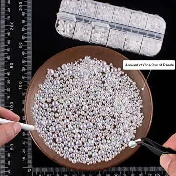 4000PCS Flatback Rhinestones & Pearls Kit for Crafts