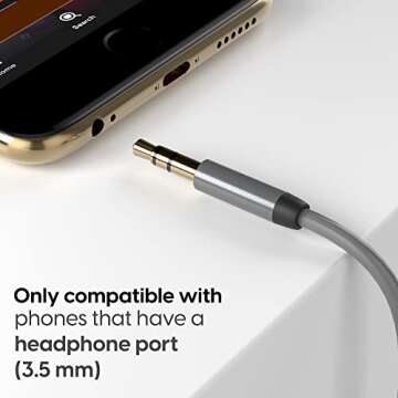 TalkWorks Heavy-Duty 3.5mm Aux Cable for All Devices