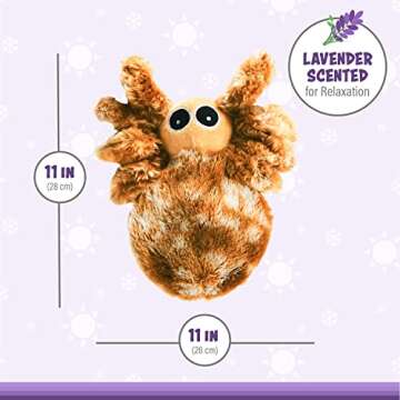 Warm Pals - Spidey The Spider - 1.5lbs - Cozy Microwavable Lavender Scented Plush Toys - Heated Stuffed Animal - Heatable Coolable Bedtime Comfort Plushie