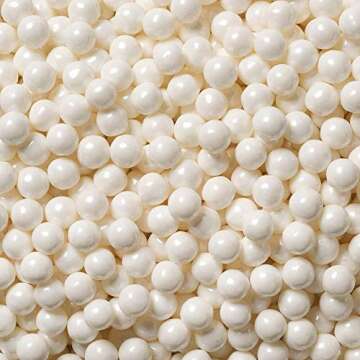 Color It Candy Shimmer White Pearls 2 Lb Bag - Perfect For Table Centerpieces, Weddings, Birthdays, ...