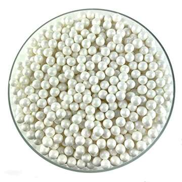 Color It Candy Shimmer White Pearls 2 Lb Bag - Perfect For Table Centerpieces, Weddings, Birthdays, Candy Buffets, & Party Favors.