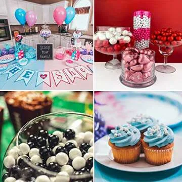 Color It Candy Shimmer White Pearls 2 Lb Bag - Perfect For Table Centerpieces, Weddings, Birthdays, Candy Buffets, & Party Favors.