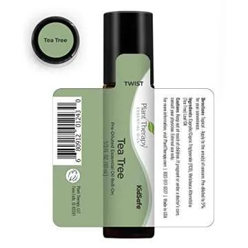 Plant Therapy Tea Tree Essential Oil 100% Pure, Pre-Diluted Roll-On, Natural Aromatherapy, Therapeutic Grade 10 mL (1/3 oz)
