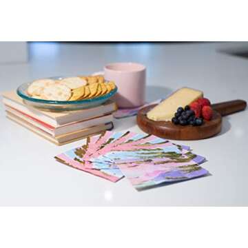 Elegant 30 Pack Cocktail Napkins with Gold Foil Design