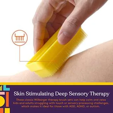 Special Supplies Sensory Brush Therapressure Therapy Brush for Occupational and Sensory Brushing, St...