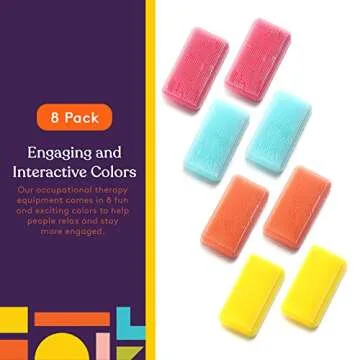 Special Supplies Sensory Brush Therapressure Therapy Brush for Occupational and Sensory Brushing, Stimulating, Calming Tools for Kids and Adults, Soft Flexible Bristles, Latex Free (Primary 8-Pack)