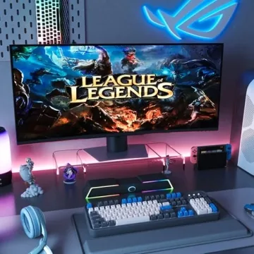 X-cosrack Acrylic Monitor Stand Riser,Dual Monitor Stand with Adjustable Length and Angle,3 Shelf with Anti-Slip Mat for Laptop, Computer, PC, Printer,TV Screen