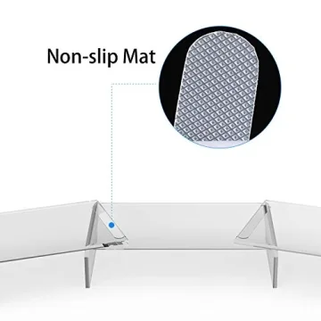 X-cosrack Acrylic Monitor Stand Riser,Dual Monitor Stand with Adjustable Length and Angle,3 Shelf with Anti-Slip Mat for Laptop, Computer, PC, Printer,TV Screen