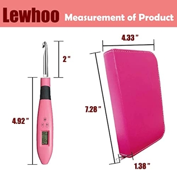 Lighted Digital Crochet Hooks Set with Stitch Counter