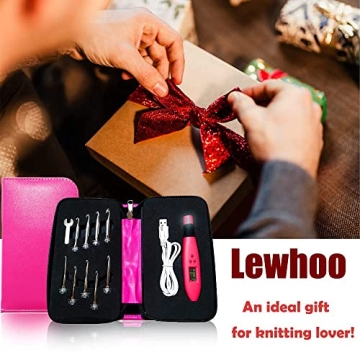 Lighted Digital Crochet Hooks Set with Stitch Counter