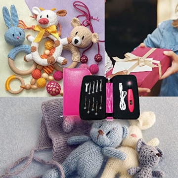 Lighted Digital Crochet Hooks Set with Stitch Counter