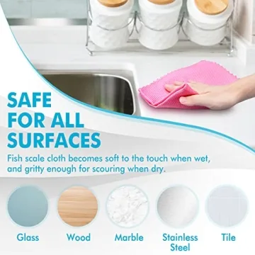 Streak Free Miracle Microfiber Cleaning Cloths Pack of 6