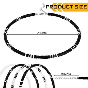 4 Pcs Puka Shell Necklace for Men Surfer Necklace Choker Beach Puka Choker Seashell Necklaces with C...