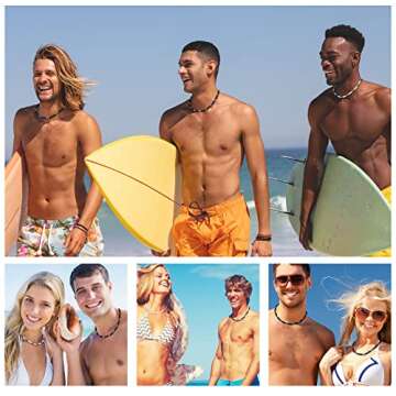 4 Pcs Puka Shell Necklaces - Stylish Beach Jewelry Set