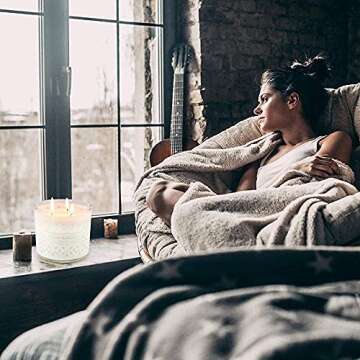 Candles for Home Scented, 2 Pack 3 Wick Large Jar Candles with Lid, 125 Hour Long Lasting Soy Wax Candles Gifts for Her, 14.5oz Lavender & Orchid Lily Moss Aromatherapy Candle