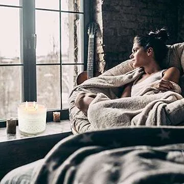 Candles for Home Scented, 2 Pack 3 Wick Large Jar Candles with Lid, 125 Hour Long Lasting Soy Wax Candles Gifts for Her, 14.5oz Lavender & Orchid Lily Moss Aromatherapy Candle