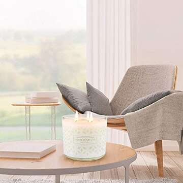 Candles for Home Scented, 2 Pack 3 Wick Large Jar Candles with Lid, 125 Hour Long Lasting Soy Wax Candles Gifts for Her, 14.5oz Lavender & Orchid Lily Moss Aromatherapy Candle