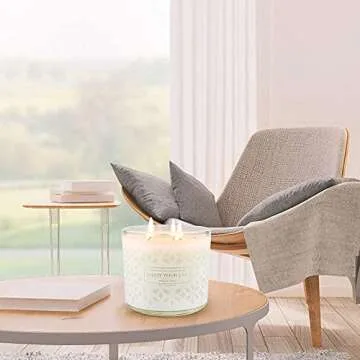 Candles for Home Scented, 2 Pack 3 Wick Large Jar Candles with Lid, 125 Hour Long Lasting Soy Wax Candles Gifts for Her, 14.5oz Lavender & Orchid Lily Moss Aromatherapy Candle