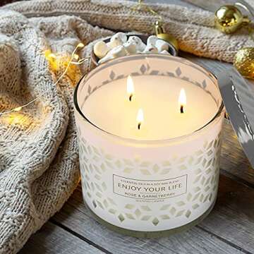 Candles for Home Scented, 2 Pack 3 Wick Large Jar Candles with Lid, 125 Hour Long Lasting Soy Wax Candles Gifts for Her, 14.5oz Lavender & Orchid Lily Moss Aromatherapy Candle