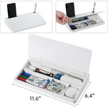 Small Glass Whiteboard - TSJ OFFICE Desk Organizer