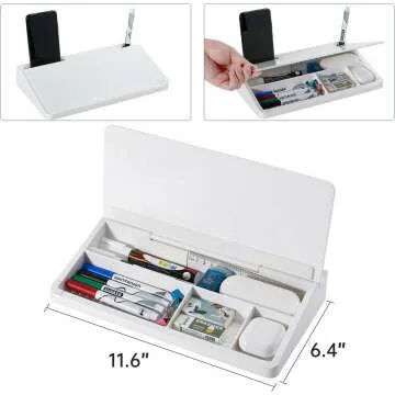 Small Glass Whiteboard - TSJ OFFICE Desk Organizer