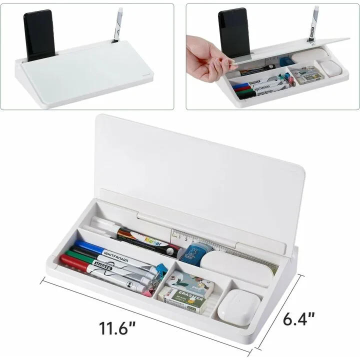 Small Glass Whiteboard - TSJ OFFICE Desk Organizer