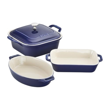 Staub Ceramics 4-pc Baking Pans Set for Stylish Cooking