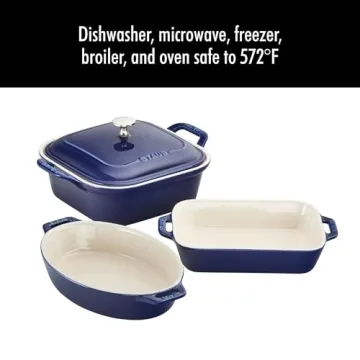 Staub Ceramics 4-pc Baking Pans Set for Stylish Cooking
