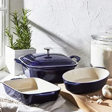 Staub Ceramics 4-pc Baking Pans Set for Stylish Cooking