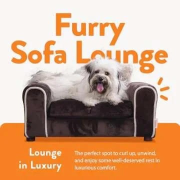 Moots Furry Pet Sofa Lounge, Chocolate, Small