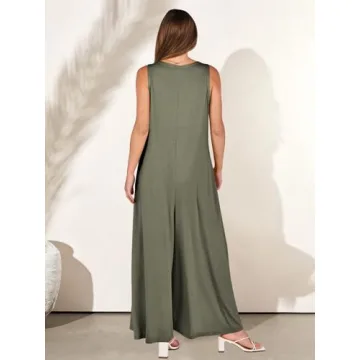 ANRABESS Women's Casual Summer Jumpsuit with Pockets