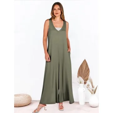 ANRABESS Women's Casual Summer Jumpsuit with Pockets