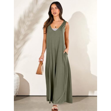 ANRABESS Women's Casual Summer Jumpsuit with Pockets