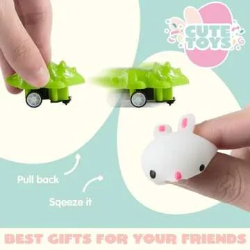 JOYIN 60 Pcs Pre Filled Easter Eggs with Toys Combo Set, Bright Colors Easter Toys for Easter Egg Hunt, Basket Stuffers, Party Favors, Classroom Events