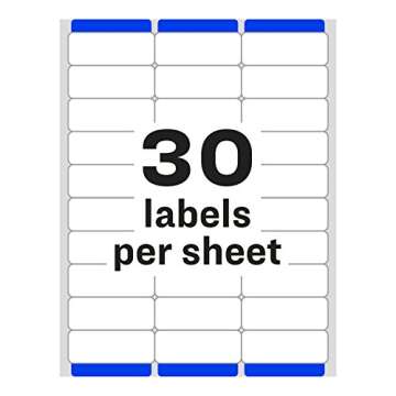 Avery Mailing Address Labels, Laser Printers, 3,450 Labels, 1 x 2-5/8, Permanent Adhesive, FBA Labels (5160)