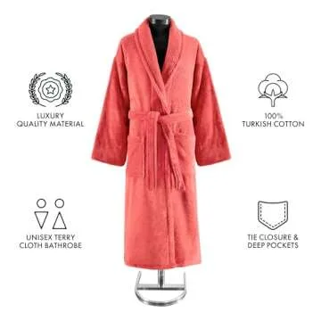 CTT Premium 100% Turkish Cotton Terry Cloth Bath Robe