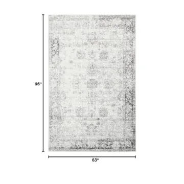 Unique Loom Sofia Collection Area Rug - Elegant Gray Beige