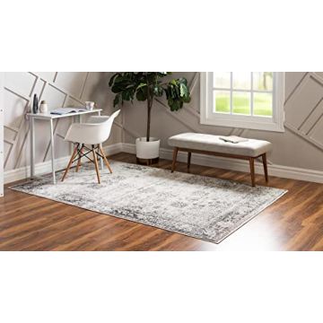 Unique Loom Sofia Collection Area Rug - Elegant Gray Beige