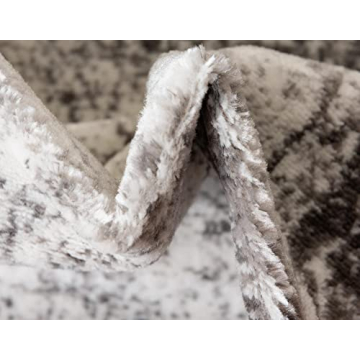 Unique Loom Sofia Collection Area Rug - Elegant Gray Beige