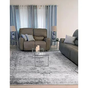 Unique Loom Sofia Collection Area Rug - Elegant Gray Beige
