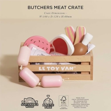 Le Toy Van Honeybee Market Meat Crate for Kids