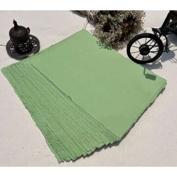 Handmade A4 Green Mixed Media Paper - 50 Sheets