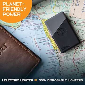 Power Practical Sparkr Mini Plasma Lighter 3.0 USB Rechargeable Windproof Electric Lighter and Flashlight, Lightweight Dual Arc Lighter for for BBQs,Candle,Camping-Outdoors Indoors [Upgraded]