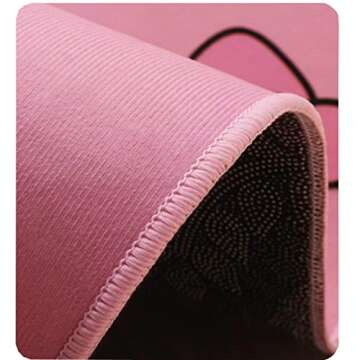 SOFPRO Pink Washable Runner Rug 2' x 5' 3" Cute Cartoon Kitten Face Pattern Non-Slip Area Rugs Kawaii Carpet Home Decor Carpet for Living Room Bedroom Entryway Rug