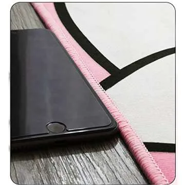 SOFPRO Pink Washable Runner Rug 2' x 5' 3" Cute Cartoon Kitten Face Pattern Non-Slip Area Rugs Kawaii Carpet Home Decor Carpet for Living Room Bedroom Entryway Rug