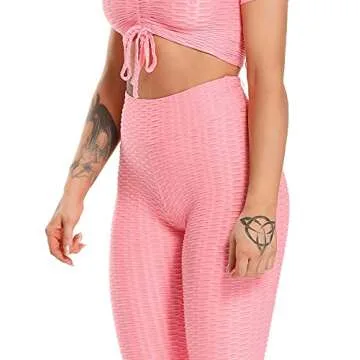 SEASUM High Waist Yoga Pants with Booty Lift Tights