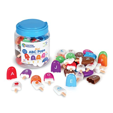 Learning Resources Mini ABC Pops, Fun Toddler Learning Toys, 52 Pieces for Ages 3+