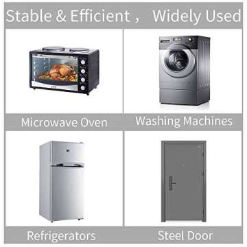 YJSMO 2 Pack Magnetic Spice Rack for Refrigerator,Heave Duty Magnetic Shelf For Kitchen,Magnet Book Shelf For Whiteboard,Space Container,Drill free (Black, 2 Pack)