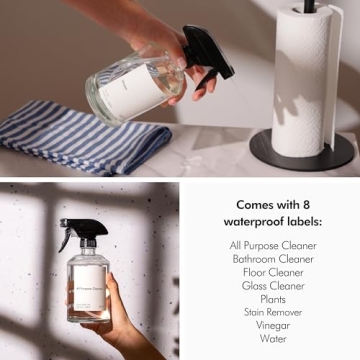 KIVY Glass Spray Bottles - Versatile 16oz Set for Home & Plants