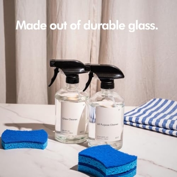 KIVY Glass Spray Bottles - Versatile 16oz Set for Home & Plants